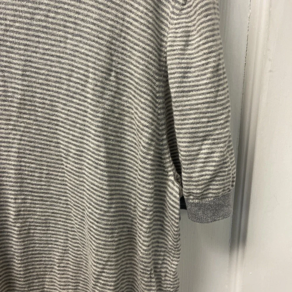 Banana Republic Men's Grey Striped Short Sleeve Polo Shirt Size XL